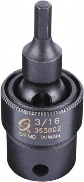 Sunex Tools - 3/8" Drive, 3/16" Impact Hex Bit Socket - Caliber Tooling