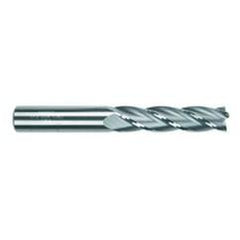 3/8 Dia. x 2-1/2 Overall Length 4-Flute Square End Solid Carbide SE End Mill-Round Shank-Center Cut-TiCN - Caliber Tooling