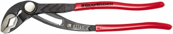 GearWrench - 8" OAL, 1-7/8" Max Capacity, 23 Position Straight Jaw Tongue & Groove Pliers - V-Jaws, Dipped Vinyl Handles - Caliber Tooling