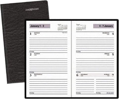 DayMinder - 52 Sheet, 3-1/2 x 6-3/16", Weekly Planner - Black - Caliber Tooling