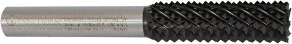 Controx - 17mm Diam, 2" LOC, Plain End, Powdered Metal Diamond Pattern Router Bit - Right Hand Cut, 4-1/2" OAL - Caliber Tooling