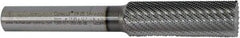 Controx - 17mm Diam, 2" LOC, Plain End, Powdered Metal Diamond Pattern Router Bit - Right Hand Cut, 4-1/2" OAL - Caliber Tooling