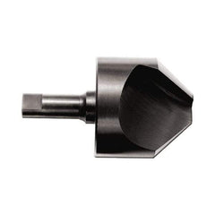 M.A. Ford - 1/2" Head Diam, 1/4" Shank Diam, 1 Flute 82° High Speed Steel Countersink - 2" OAL - Caliber Tooling