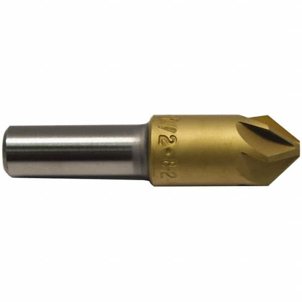 M.A. Ford - 3/16" Head Diam, 3/16" Shank Diam, 6 Flute 100° High Speed Steel Countersink - Caliber Tooling