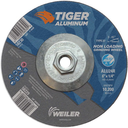 6X1/4 TIGER ALUM T27 GRIND WHL - Caliber Tooling