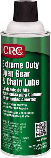 CRC - 16 oz Aerosol Extreme Pressure Chain & Cable Lubricant - Black, -25 to 350°F - Caliber Tooling