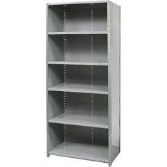 Hallowell - 6 Shelf, 900 Lb. Capacity, Free Standing Closed Shelving - 48 Inch Wide x 18 Inch Deep x 87 Inch High, Gray - Caliber Tooling