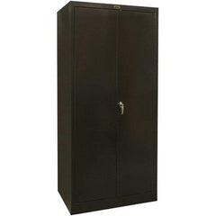 Hallowell - 4 Shelf Combination Storage Cabinet - Steel, 36" Wide x 24" Deep x 78" High, Black - Caliber Tooling