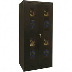 Hallowell - 4 Shelf Visible Storage Cabinet - Steel, 48" Wide x 18" Deep x 78" High, Black - Caliber Tooling