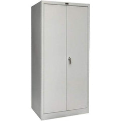 Hallowell - 4 Shelf Locking Storage Cabinet - Steel, 36" Wide x 18" Deep x 78" High, Platinum - Caliber Tooling