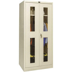 Hallowell - 1 Shelf Wardrobe Storage Cabinet - Steel, 36" Wide x 18" Deep x 72" High, Tan - Caliber Tooling