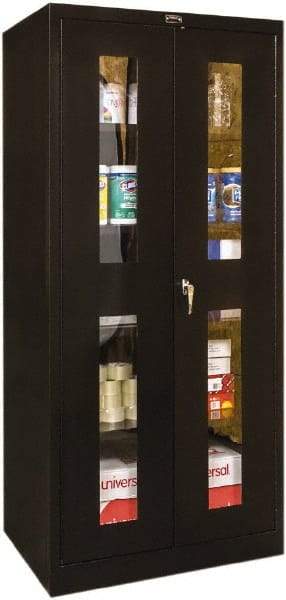 Hallowell - 4 Shelf Visible Storage Cabinet - Steel, 36" Wide x 24" Deep x 72" High, Black - Caliber Tooling