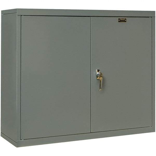 Hallowell - 1 Shelf Wall Storage Cabinet - Steel, 36" Wide x 12" Deep x 30" High, Gray - Caliber Tooling