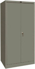 Hallowell - 4 Shelf Combination Storage Cabinet - Steel, 36" Wide x 24" Deep x 72" High, Gray - Caliber Tooling