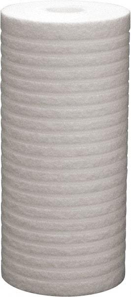 Value Collection - 4-3/8" OD, 25µ, Polypropylene Melt Blown-Thermal Bonded Cartridge Filter - 9-7/8" Long, Reduces Dirt & Rust - Caliber Tooling