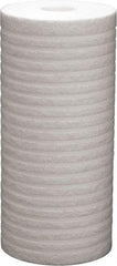 Value Collection - 4-3/8" OD, 25µ, Polypropylene Melt Blown-Thermal Bonded Cartridge Filter - 9-7/8" Long, Reduces Dirt & Rust - Caliber Tooling