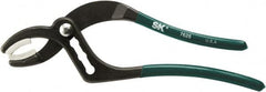 SK - 10" OAL, 2-1/2" Max Capacity, 44mm Jaw Length x 1.44" Jaw Width, 4 Position Soft Jaw Tongue & Groove Pliers - Curved Jaws, Vinyl Handles - Caliber Tooling