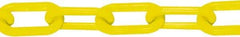 PRO-SAFE - 50' Long x 1-1/2" Wide Plastic Chain - Yellow - Caliber Tooling