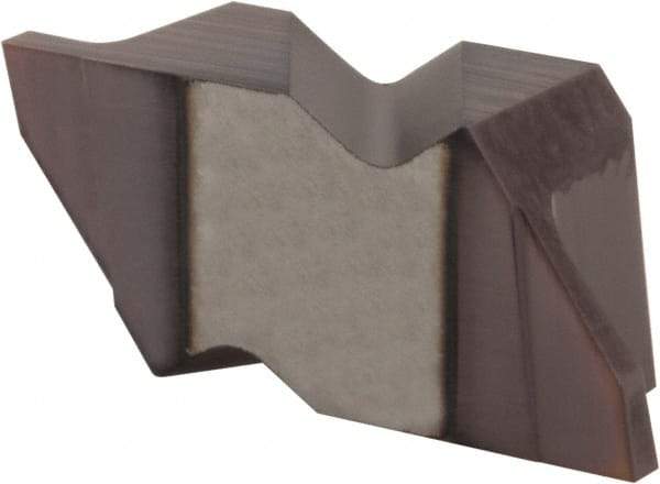 Hertel - 047IG Grade HC225, 1.19mm Cutting Width Carbide Grooving Insert - 0.05" Max Depth of Cut, Right Hand, .002 to .005" Corner Radius, TiAlN Finish - Caliber Tooling