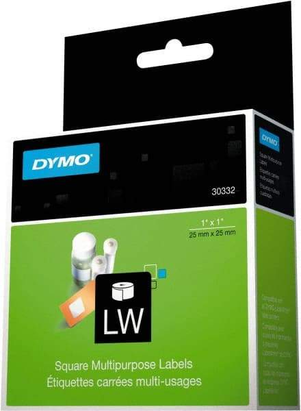 Dymo - 1" Long, White Label Printer Cartridge - For DYMO LabelWriter Printers - Caliber Tooling