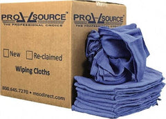 PRO-SOURCE - 25 Inch Long x 16 Inch Wide Virgin Cotton Rags - Blue, Denim, Lint Free, 5 Lbs. at 5 to 7 per Pound, Box - Caliber Tooling