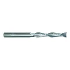 5/16 Dia. x 4 Overall Length 2-Flute Square End Solid Carbide SE End Mill-Round Shank-Center Cut-TiN - Caliber Tooling