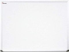 Ability One - 2" High x 53" Wide Porcelain on Steel Magnetic Marker Board with Wood Frame - Porcelain, 77" Deep - Caliber Tooling