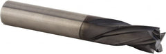 Kennametal - 1/2" Cutting Diam x 3/4" Length of Cut, 4 Flute, Compression Spiral Router Bit - Diamond Coated, Right Hand Cut, Solid Carbide, 3-1/4" OAL x 1/2" Shank Diam, Double Edge, 25° Helix Angle - Caliber Tooling