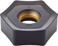 Kennametal - HNPJ755 Grade KCPK30 Carbide Milling Insert - TiN/TiCN/Al2O3 Finish, 0.2923" Thick, 7/8" Inscribed Circle, 2mm Corner Radius - Caliber Tooling