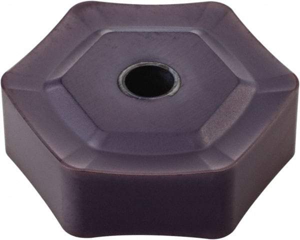 Kennametal - HNPX5354 Grade KC514M Carbide Milling Insert - TiAlN Finish, 7/32" Thick, 0.6378" Inscribed Circle, 1/16" Corner Radius - Caliber Tooling