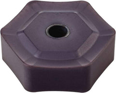 Kennametal - HNPX5354 Grade KC514M Carbide Milling Insert - TiAlN Finish, 7/32" Thick, 0.6378" Inscribed Circle, 1/16" Corner Radius - Caliber Tooling