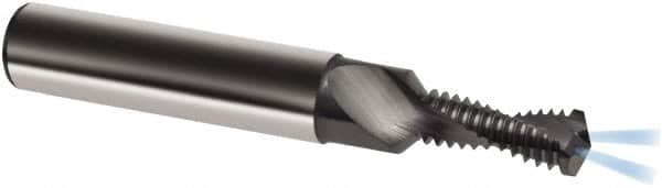 Guhring - M10x2.00 Metric, 0.3346" Cutting Diam, 2 Flute, Solid Carbide Helical Flute Thread Mill - Internal Thread, 22.5mm LOC, 80mm OAL, 12mm Shank Diam - Caliber Tooling