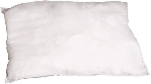 PRO-SAFE - 9 Inch Long x 9 Inch Wide x 2 Inch High, White Sorbent Pillow - 15 Gallon Capacity, Oil Only - Caliber Tooling