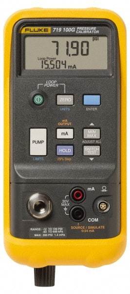 Fluke - 30 psi, Pressure Test Gauge and Calibrator - 0.001 psi, 0.1mbar Resolution - Caliber Tooling