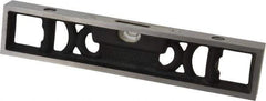 Starrett - 9" Long, 0.08" Graduation Sensitivity per 10", 3 Vials, Bench Level - Cast Iron - Caliber Tooling