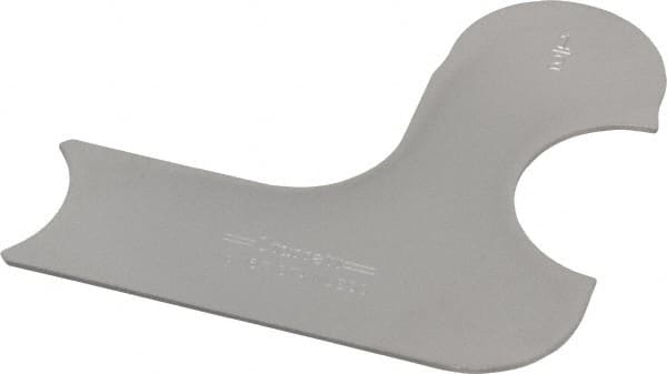 Starrett - 1/2 Inch Radius Gage - Satin Chrome Finish, Stainless Steel - Caliber Tooling