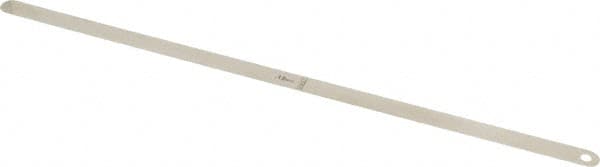 Starrett - 0.15mm Thick x 1/2 Inch Wide x 300mm Leaf Length, Parallel Feeler Gage - Tempered Steel - Caliber Tooling