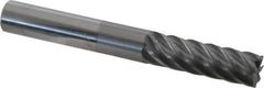 Accupro - 1/2", 7 Flute, Single End, Solid Carbide, 0.02" Corner Radius End Mill - 4" OAL, 37° Helix, Right Hand Flute, 1-5/8" LOC, Right Hand Cut - Caliber Tooling