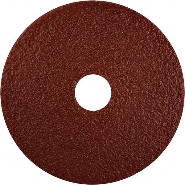 Norton - 4-1/2" Diam 7/8" Hole 80 Grit Fiber Disc - Medium Grade, Aluminum Oxide - Caliber Tooling