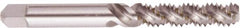 Regal Cutting Tools - M10x1.25 Metric Fine 3 Flute 6H Bottoming Spiral Flute Tap - High Speed Steel, Bright Finish, 2-15/16" OAL, Right Hand Flute, Right Hand Thread, D5 - Caliber Tooling