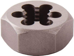 Regal Cutting Tools - 1-1/8 - 7 UNC Thread, 2" Hex, Right Hand Thread, Hex Rethreading Die - High Speed Steel, 1" Thick - Exact Industrial Supply