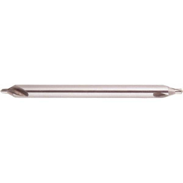 National Twist Drill - #4 Plain Cut 60° Incl Angle High Speed Steel Combo Drill & Countersink - Caliber Tooling