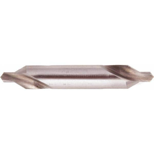 National Twist Drill - #00 Plain Cut 60° Incl Angle High Speed Steel Combo Drill & Countersink - Caliber Tooling