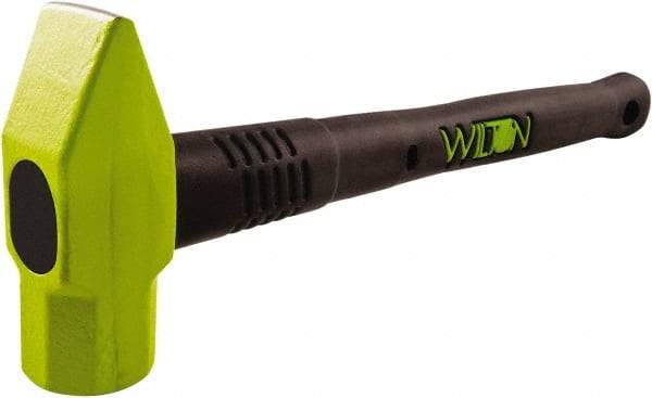 Wilton - 3 Lb Head Drop Forged Steel Ball Pein Hammer - Steel Handle with Grip, 16" OAL, Steel Rods Throughout for Added Strength - Caliber Tooling