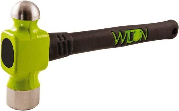 Wilton - 2 Lb Head Drop Forged Steel Ball Pein Hammer - Steel Handle with Grip, 14" OAL, Steel Rods Throughout for Added Strength - Caliber Tooling