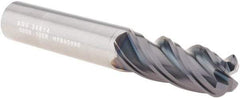 SGS - 1/2", 4 Flute, Single End, Solid Carbide, 1/8" Corner Radius End Mill - 3-1/4" OAL, Right Hand Flute, 1-1/4" LOC, Right Hand Cut - Caliber Tooling