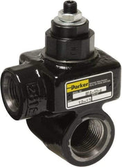 Parker - 25 GPM 3/4 Inlet Cast Iron Hydraulic Control Valve - 1-1/16 - 12 Thread, 5,000 psi, 2.24" Wide x 4.26" Long - Caliber Tooling