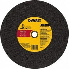 DeWALT - 20" 24 Grit Aluminum Oxide Cutoff Wheel - 0.188" Thick, 1" Arbor, 3,000 Max RPM, Use with Stationary Tools - Caliber Tooling