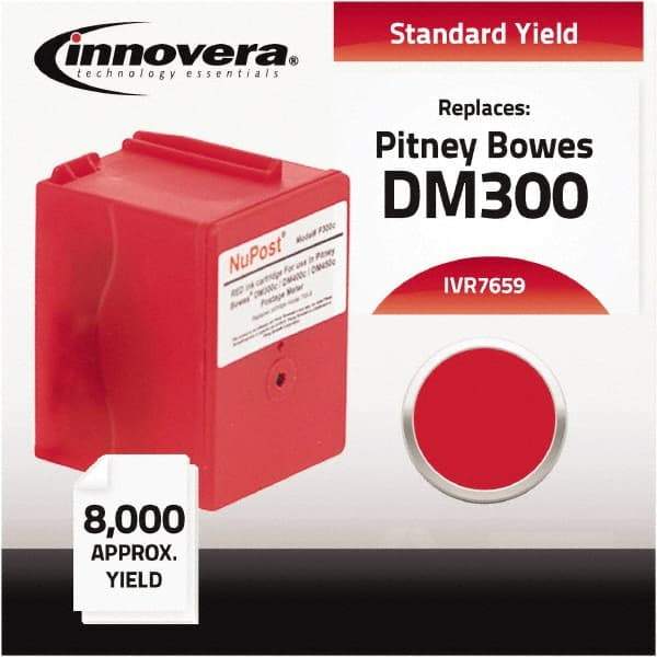 innovera - Red Ink Cartridge - Use with Pitney Bowes DM300C, DM400C, DM450C, DM475C - Caliber Tooling