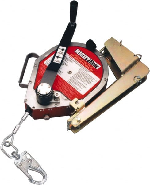 Miller - 50' Long, 310 Lb Capacity, 1 Leg Locking Swivel Snap Hook Harness Self-Retracting Lifeline with Retrieval - Exact Industrial Supply